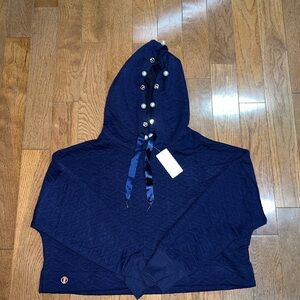 Simply Southern Navy Hoodie with Pearl Details